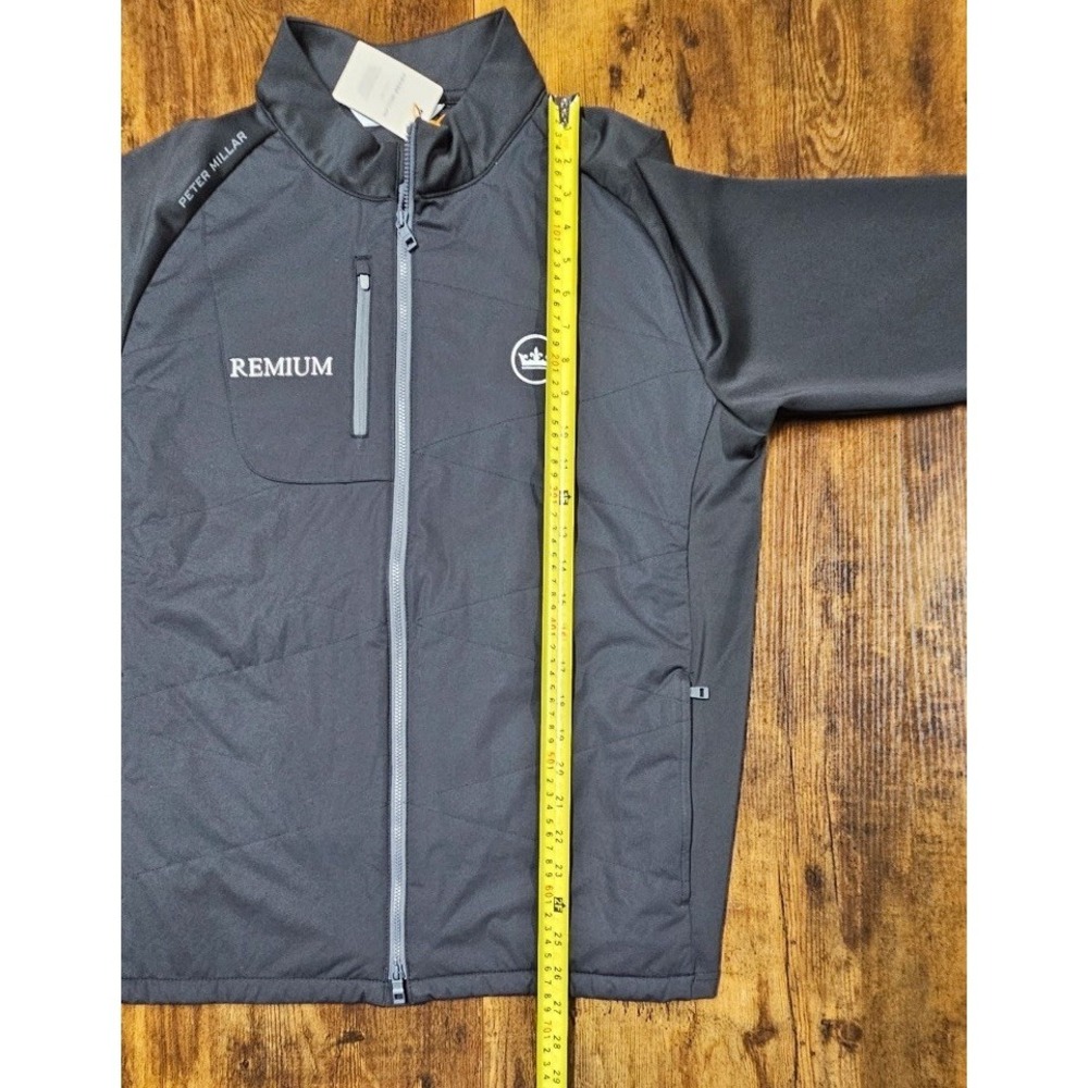 Peter Millar Merge Tour Remium Windbreaker Jacket Black Full Zip Mens Medium NWT - Picture 5 of 6